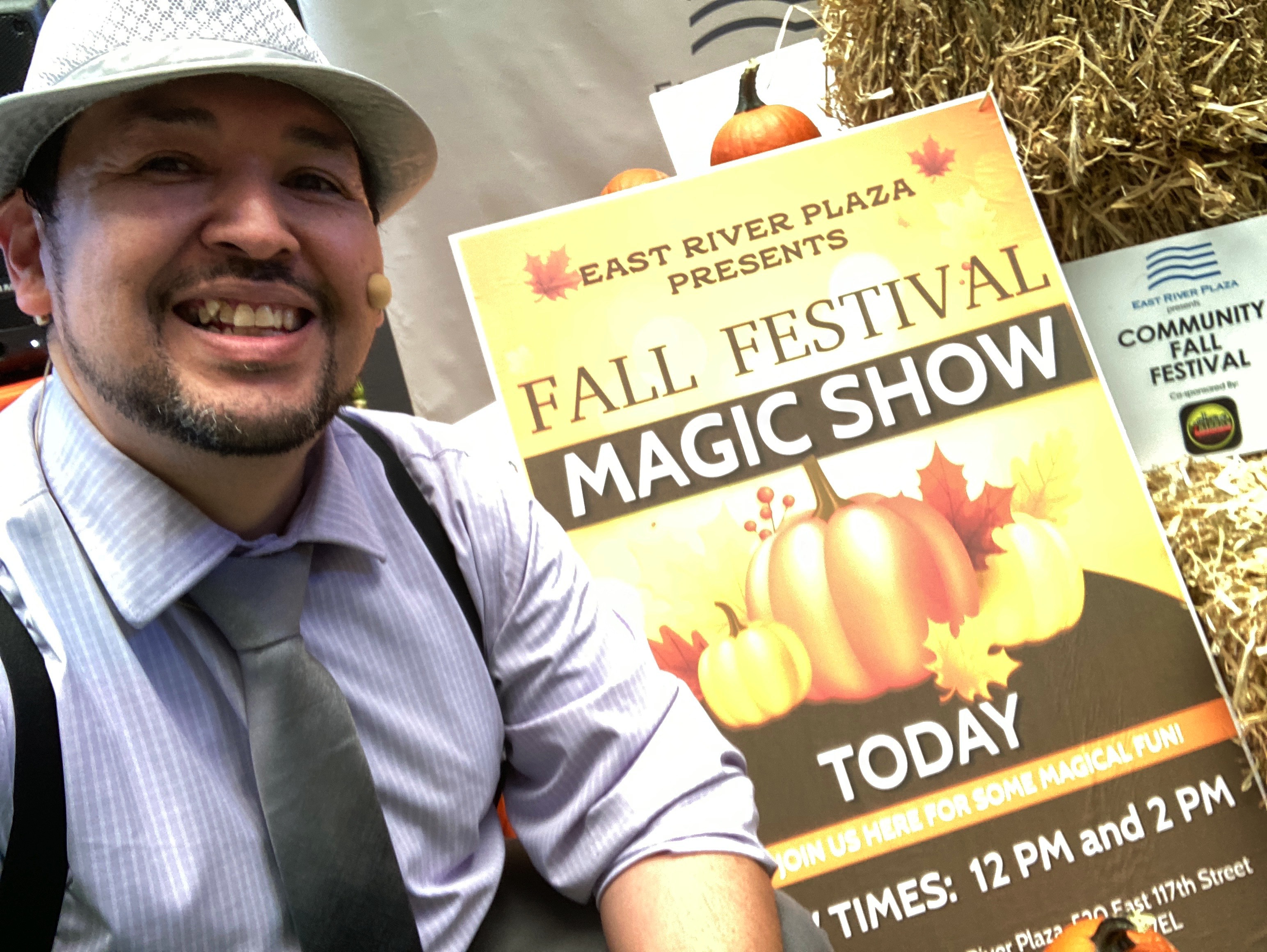 Public Magic Show for fall festival in NYC